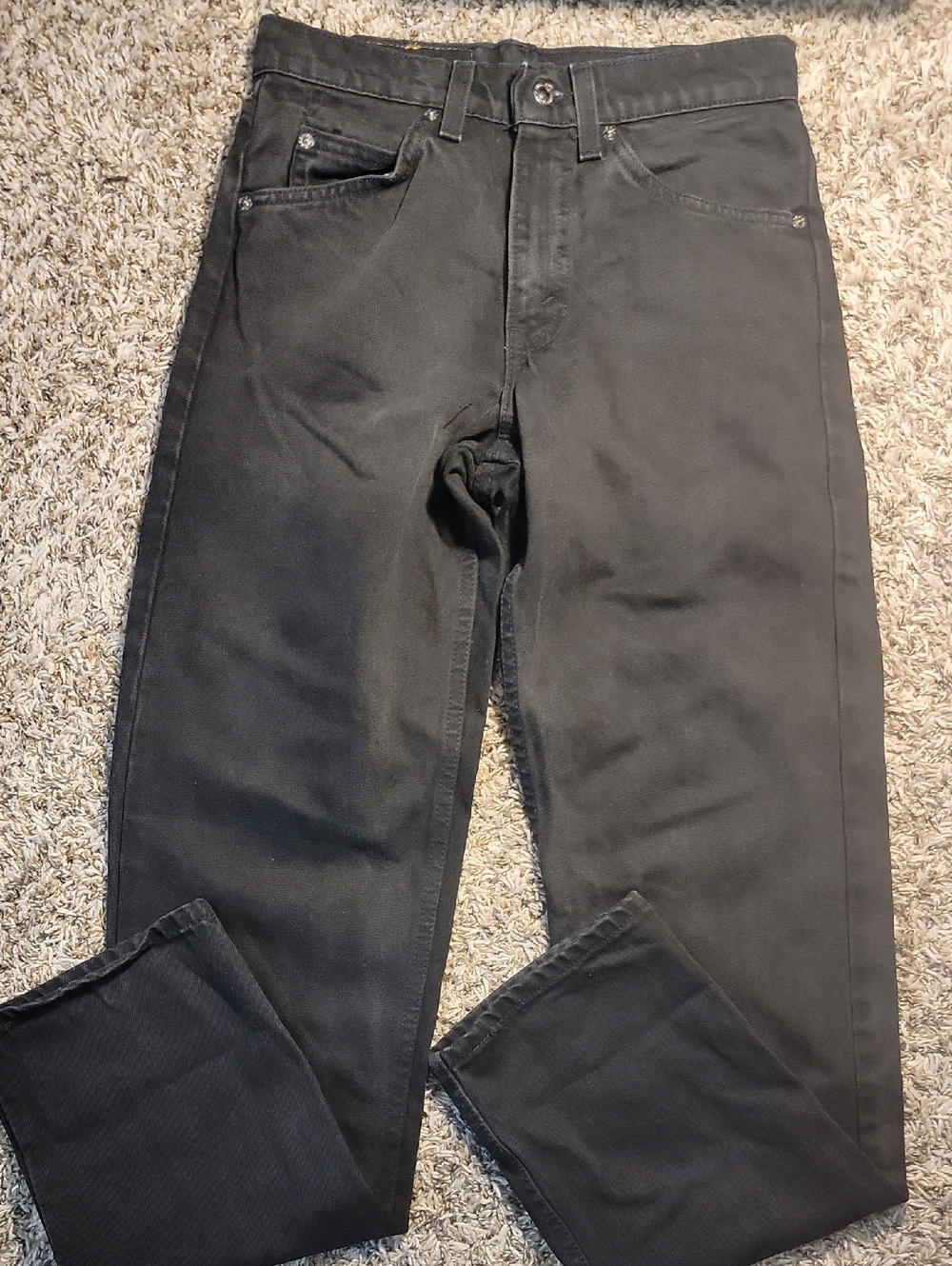Men's Black Straight-Leg Jeans